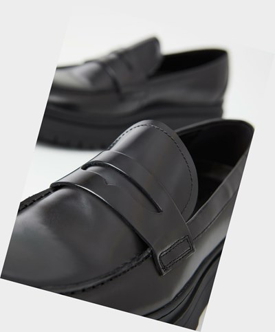 Férfi Vagabond James Loafer Cipő Fekete | VTOCQ-0685