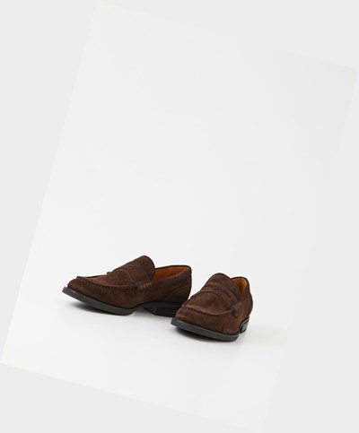 Férfi Vagabond Mario Loafer Cipő Sötétbarna | VOJHZ-0168