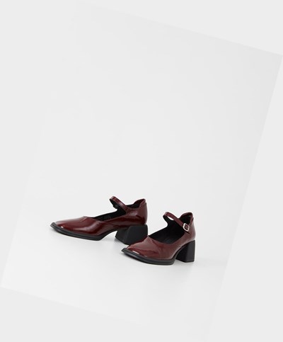 Női Vagabond Ansie Pumps Mary Janes Shoes Sötétpiros | SLJTK-5607