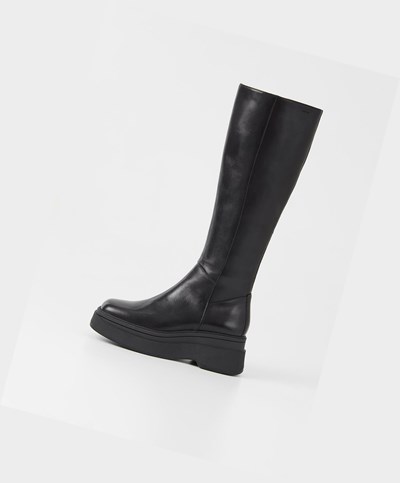 Női Vagabond Carla Hosszú Szárú Csizma Fekete | CGOQA-3581