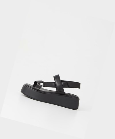 Női Vagabond Courtney Platform Szandál Fekete | PGXUY-4071
