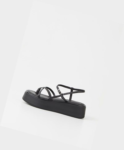 Női Vagabond Courtney Platform Szandál Fekete | XHFWR-6453