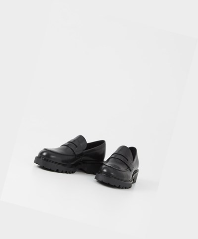 Női Vagabond Kenova Loafer Cipő Fekete | RQWTB-2596
